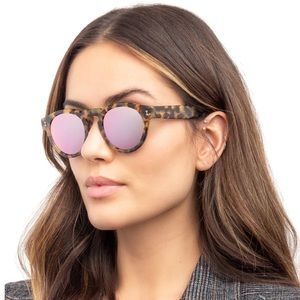 Illesteva Leonard Sunglasses Tortoise/ Rose Mirror